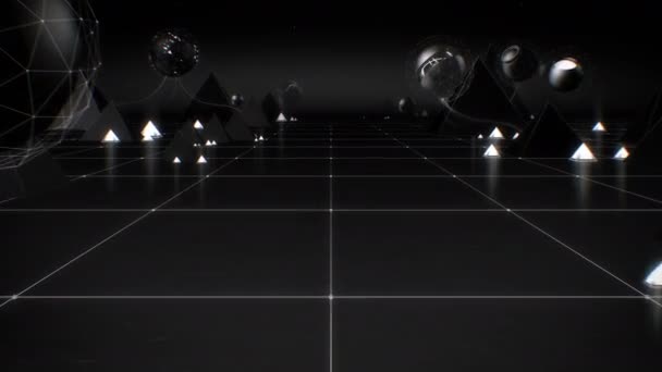 Retro Background Black White — Stok Video