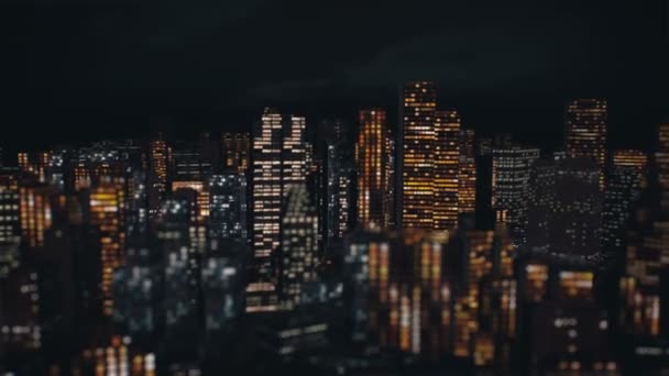 Night City Animation — Vídeos de Stock