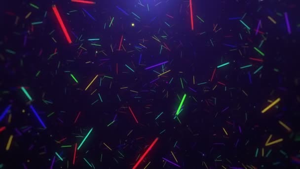 Colourful Neon Light Fly — Stock videók