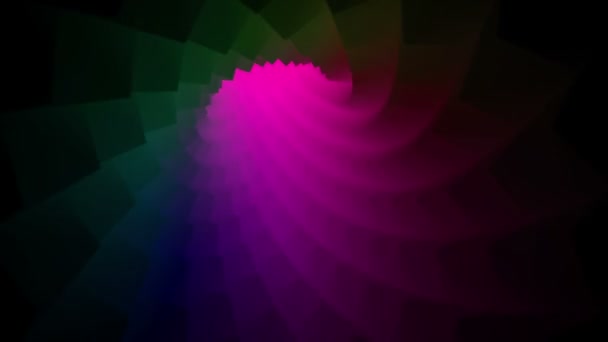 Dark Colorful Polygon Tunnel Background — Stockvideo