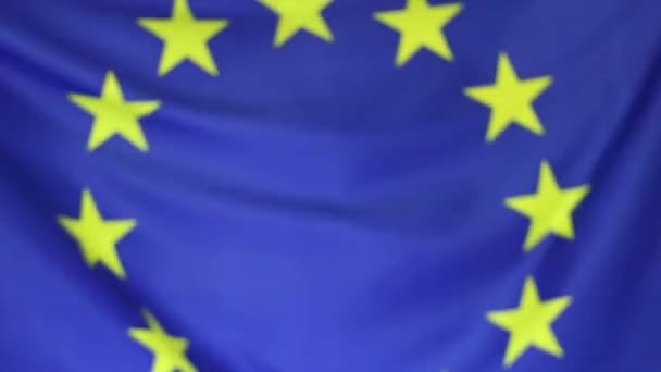 Businessmen Shaking Hands Background Flag European Union — Video Stock