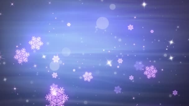 Yellow Loopable Christmas Background Blue Purple — Stockvideo