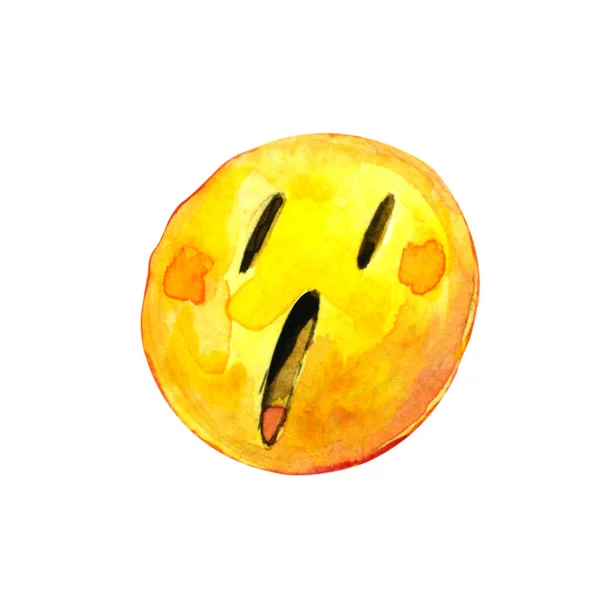 Smiley Takut Terkejut Reaksi Emoji — Stok Foto