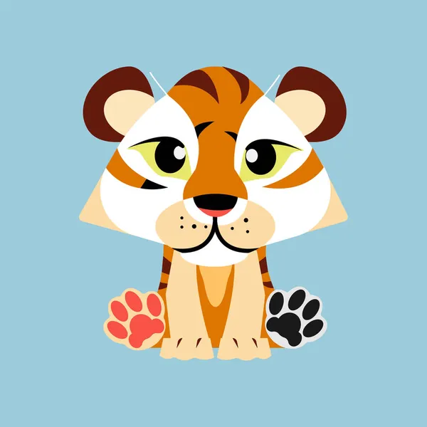Tigerbaby Illustration Tiger Charakter — Stockvektor