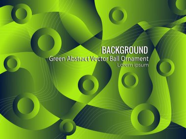 Green Abstract Vector Ball Ornament Background