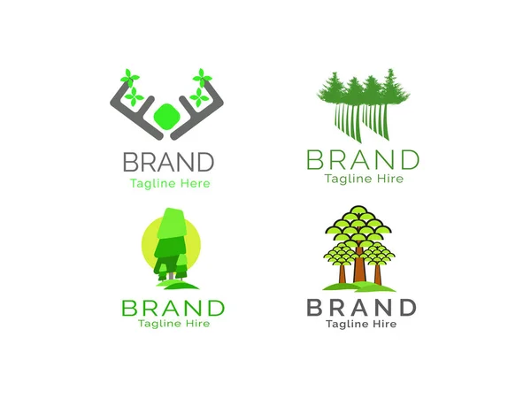 green tree themed logo