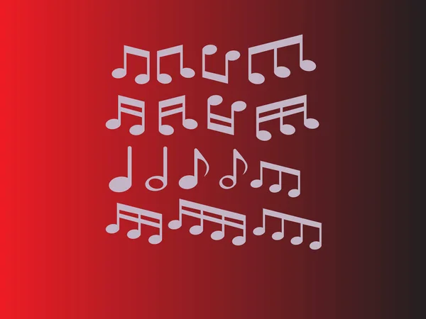 Notación Música Vector Diseño — Vector de stock