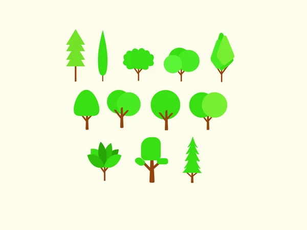 Tree Vector Designs — Vettoriale Stock