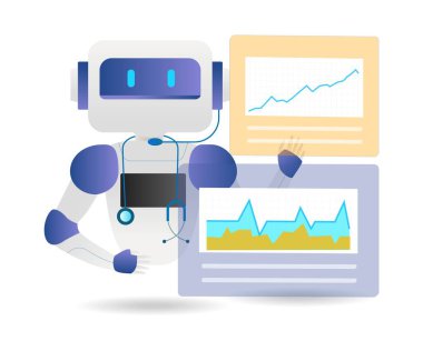 Robot helps doctors analyze patient data on monitor