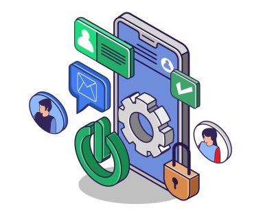 Akıllı telefon düğmesinin güvenlik hesabını aç