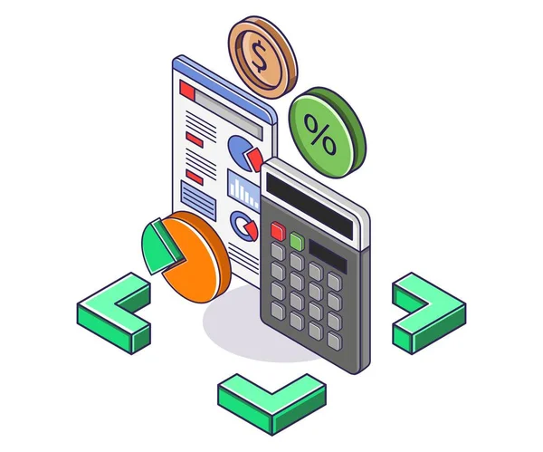 Calculation Investment Business Data Analysis — Stockvektor