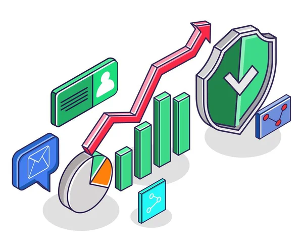 Gegevensbeveiliging Voor Beleggingsanalisten — Stockvector