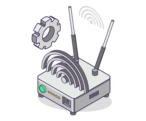 Router Wifi Signal — Vettoriale Stock