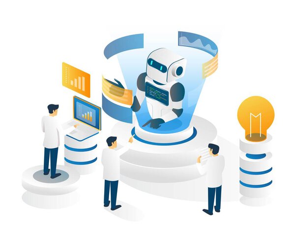 Команда строит умного робота.