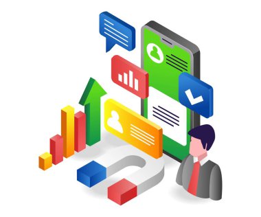 Magnetic smartphone to attract customers