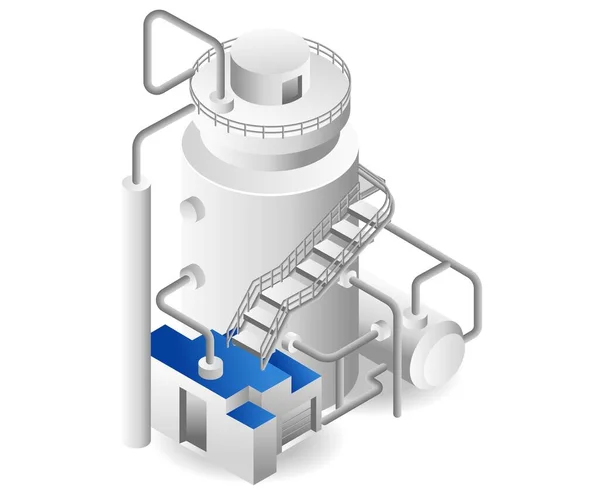 Large Tube Pipeline Production Industry — Stock vektor