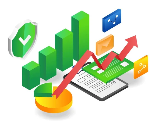 Company Analysis Data Security — Vettoriale Stock