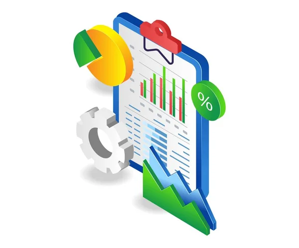 Investment Business Enterprise Data Analysis Workboard — Stockový vektor