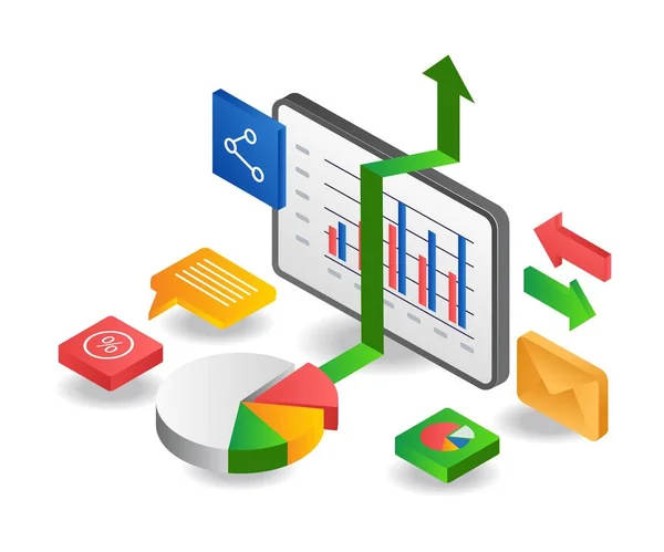 Technology Investment Business Analysis Data — Stockvector