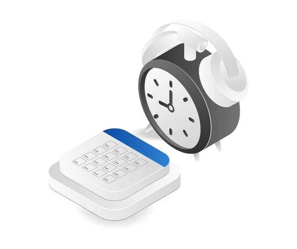 Calendar App Alarm Clock — Archivo Imágenes Vectoriales