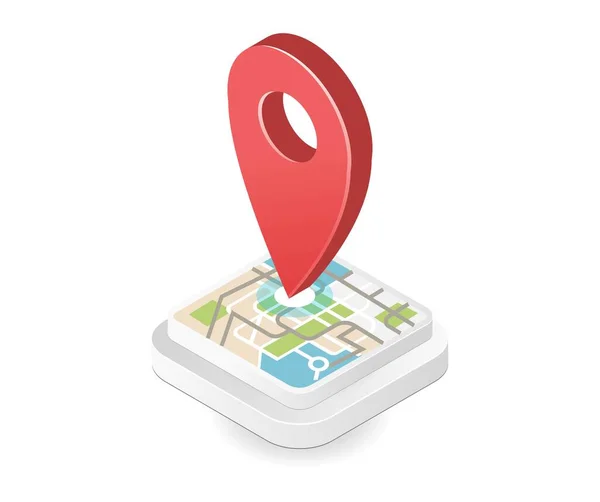 Location Map App Pin Symbol — Image vectorielle