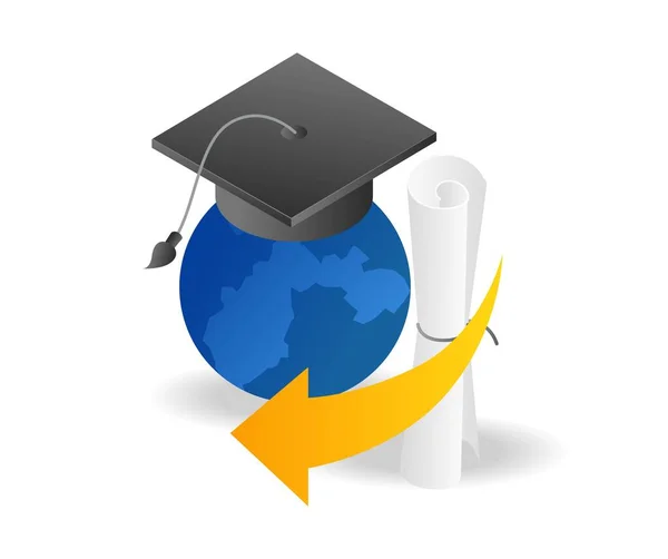 World Graduation Certificate — Archivo Imágenes Vectoriales