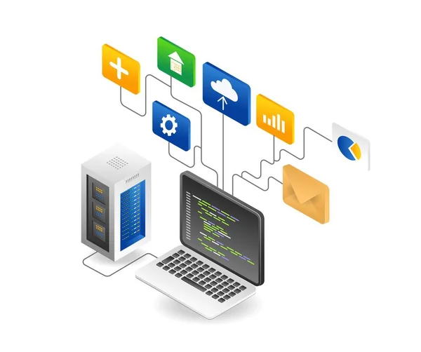 Application Developer Server Network Programming Language — Stockvektor