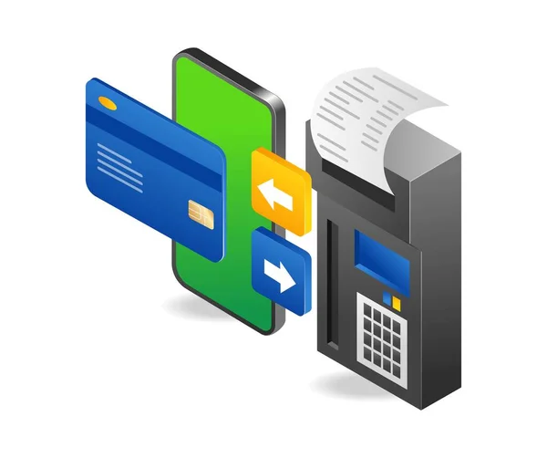 Connect Payment Transactions Smartphone — Vetor de Stock
