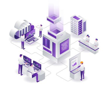 The team manages the cloud server and data analyst