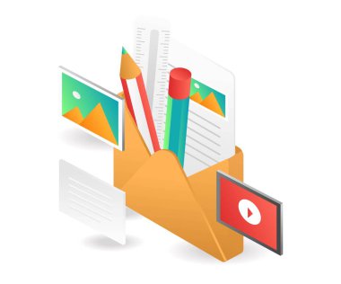 Yaratıcı kalemli e-posta zarfı