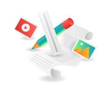 Günlük yazıları için yaratıcı konsept kağıdı