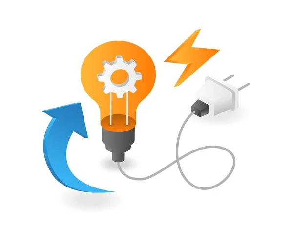 Plugs Para Processo Corrente Elétrica — Vetor de Stock