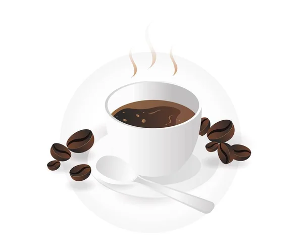 Чашка Кофе Семенами — стоковый вектор