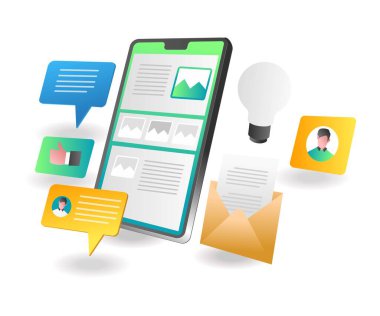 Düz izometrik illüstrasyon iniş sayfası kavramı. yeni aday portföyü