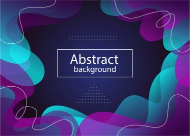 Pembe çizgiler ve daireler şeklinde mavi menekşe soyut arkaplan