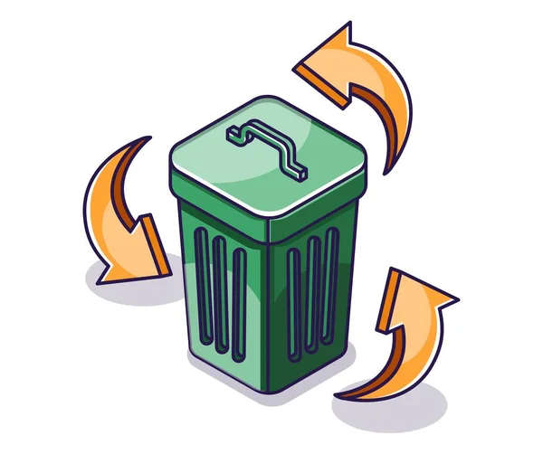 平面等式の概念図 有機性廃棄物のリサイクル — ストックベクタ