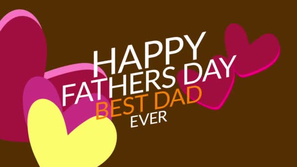 Boldog Apák Napját Legjobb Apa Valaha Szöveges Tervezés Nemzetközi Apák — Stock videók