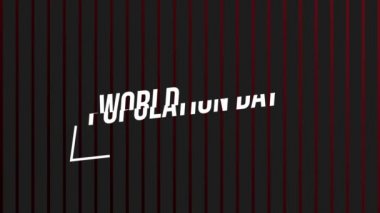 Uluslararası nüfus günü için siyah ve kırmızı arkaplanlı dünya nüfusu günü.