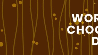 Uluslararası çikolata günü için çikolata rengi arka planlı dünya çikolatası günü.