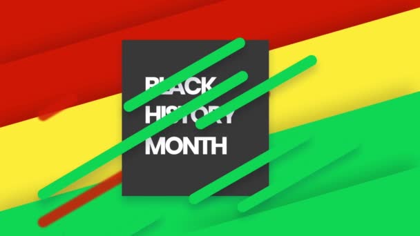 Black History Month Amazing Animation Background Black History Month American — Vídeos de Stock