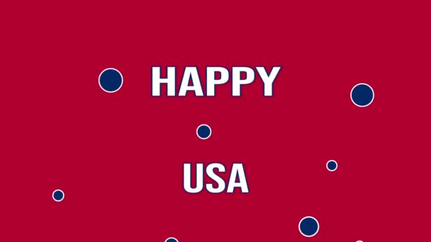 Happy Independence Day Usa Mit Rotem Hintergrund Für Happy Independence — Stockvideo