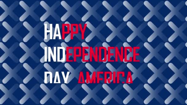 Happy Independence Day America Mit Blauen Textur Hintergründe Für Glückliche — Stockvideo