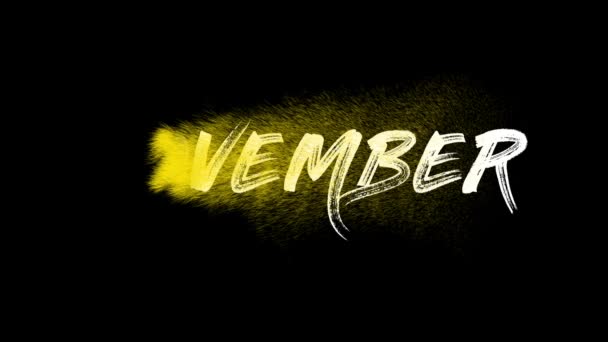 November Black Background Calendar November Eleventh Penultimate Month Year — 图库视频影像