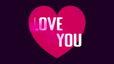 Love you with different color hearts for lover, couples and valentines day (love you).