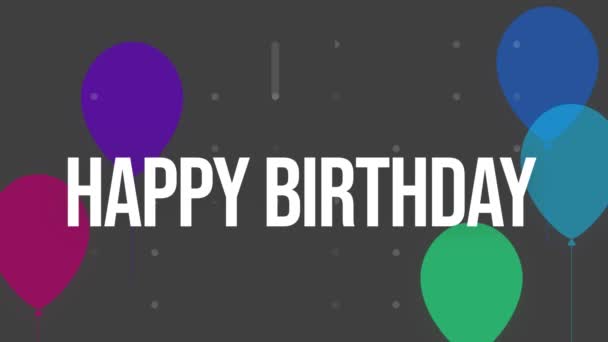 Happy Birthday Balloon Birthday Happy Birthday — Stock Video