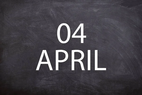 04 April text with blackboard background for calendar. And april is the fourth month of the year