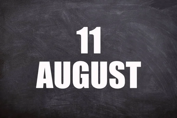 August Text Blackboard Background Calendar August Eighth Month Year — Zdjęcie stockowe