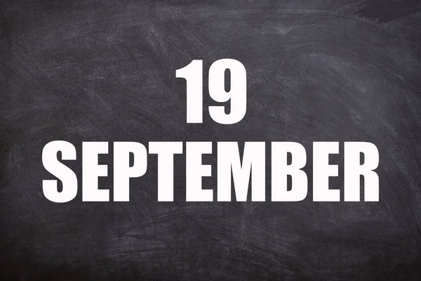 September Text Blackboard Background Calendar September Ninth Month Year — Fotografie, imagine de stoc