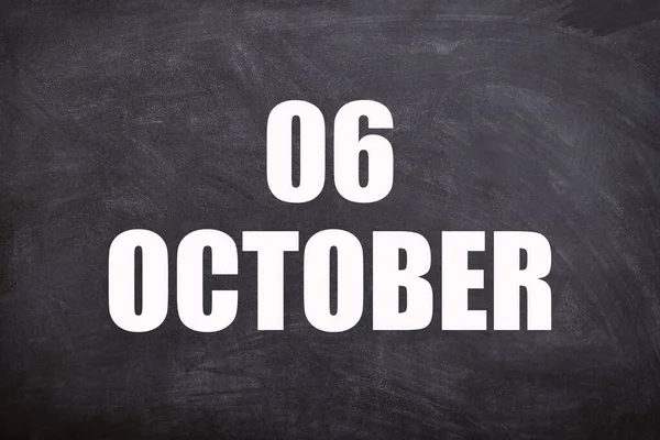 October Text Blackboard Background Calendar October Tenth Month Year — Stok fotoğraf