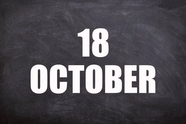 October Text Blackboard Background Calendar October Tenth Month Year — Stock fotografie